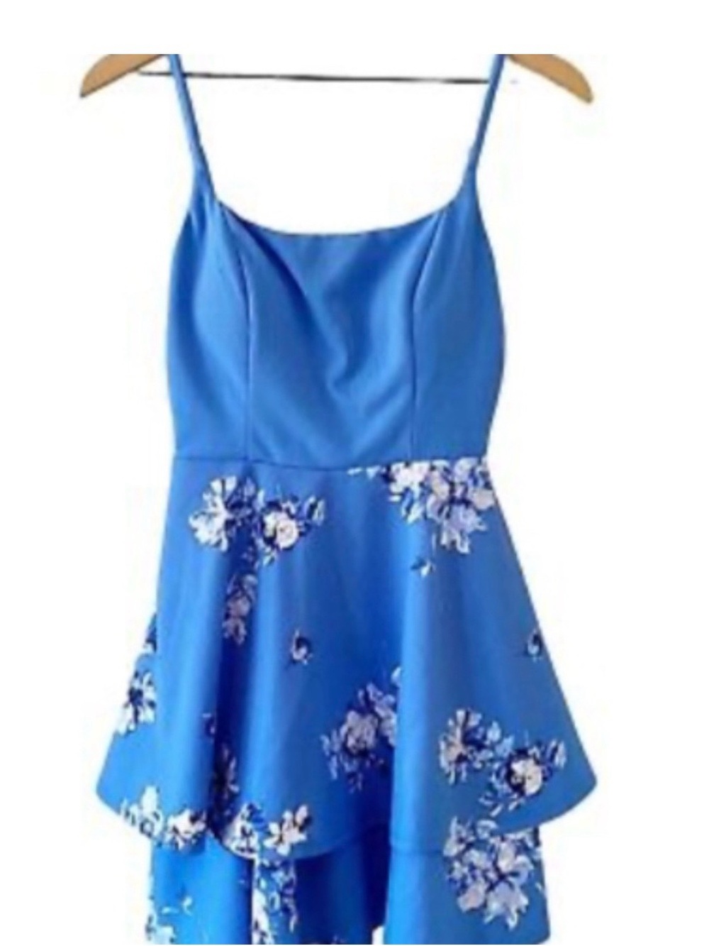 Blue Floral Strap Dress
